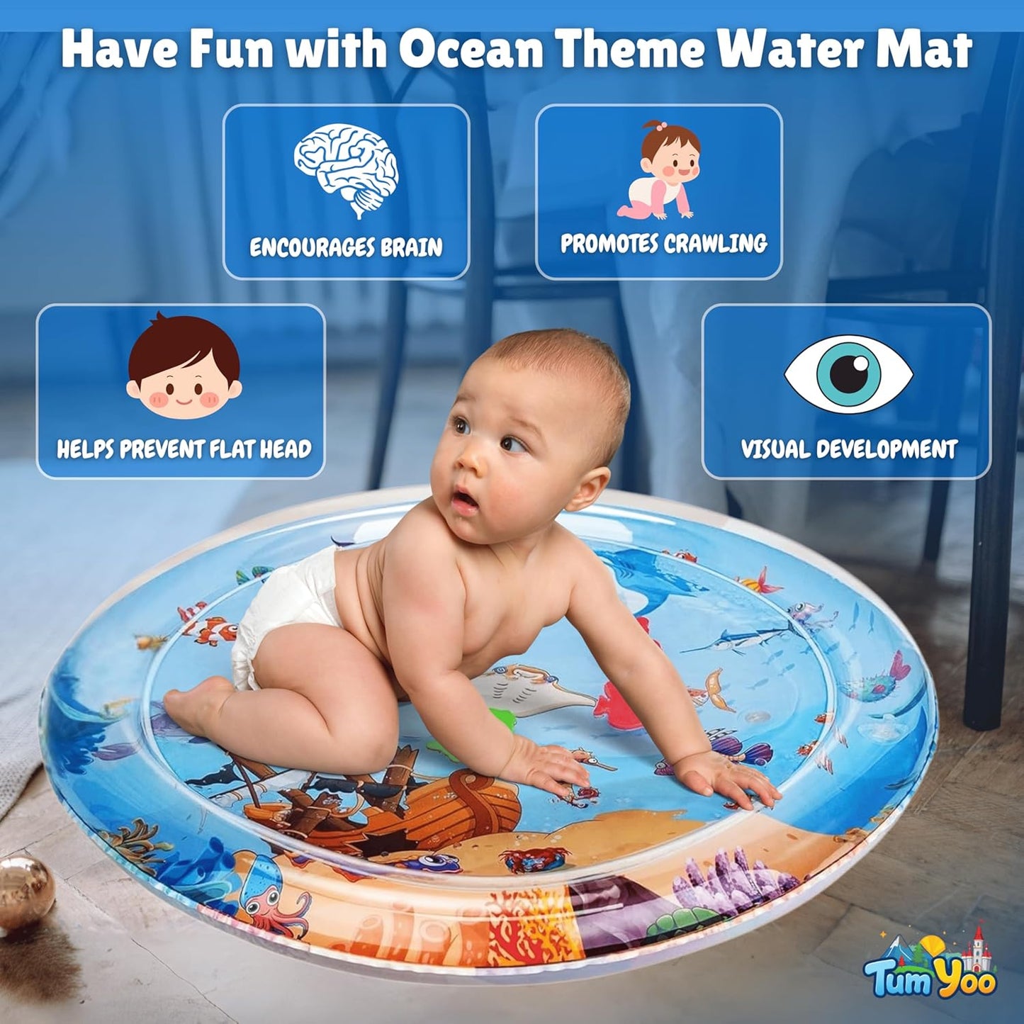 TumYoo™ Baby Water play Bed for Sensery improvement & Quality tummy time with your baby